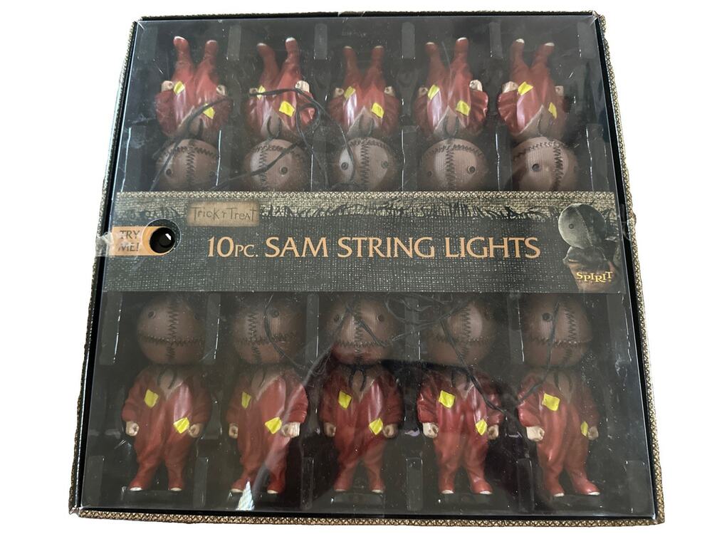 Spirit Halloween Horror Trick r Treat Sam 10 Piece String Lights Decorations NOB